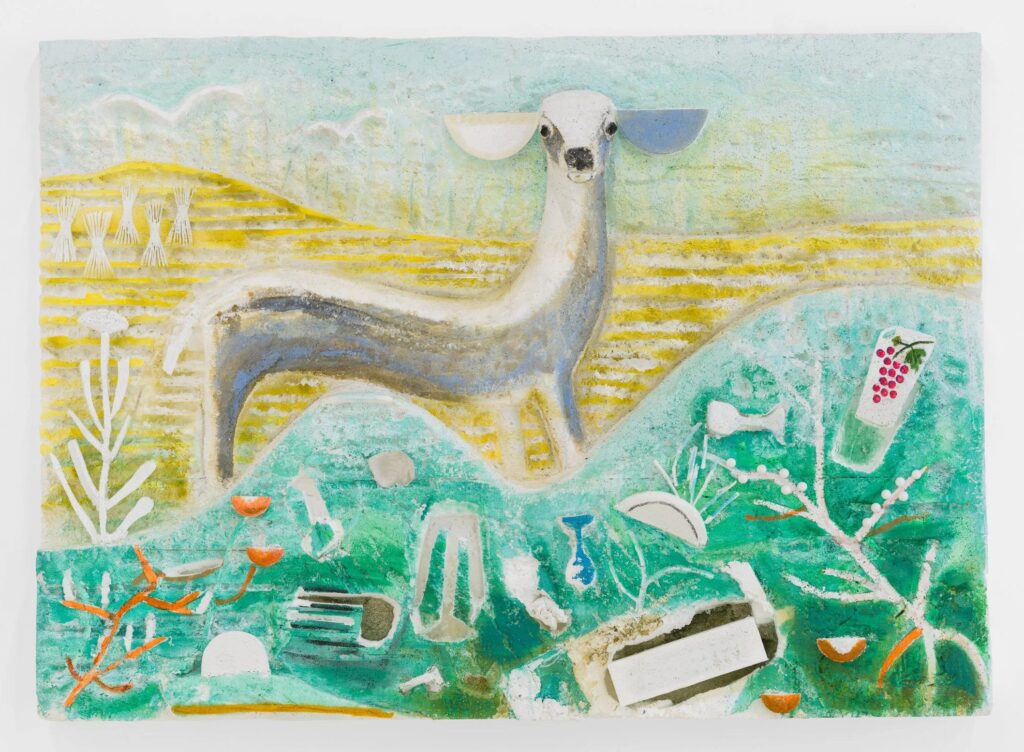 Lin May Saeed's "Ghazal Relief (V2)," 2022, in the exhibition "Lin May Saeed" at Kunsthalle Bern (Courtesy the estate of Lin May Saeed, Jacky Strenz, Frankfurt)