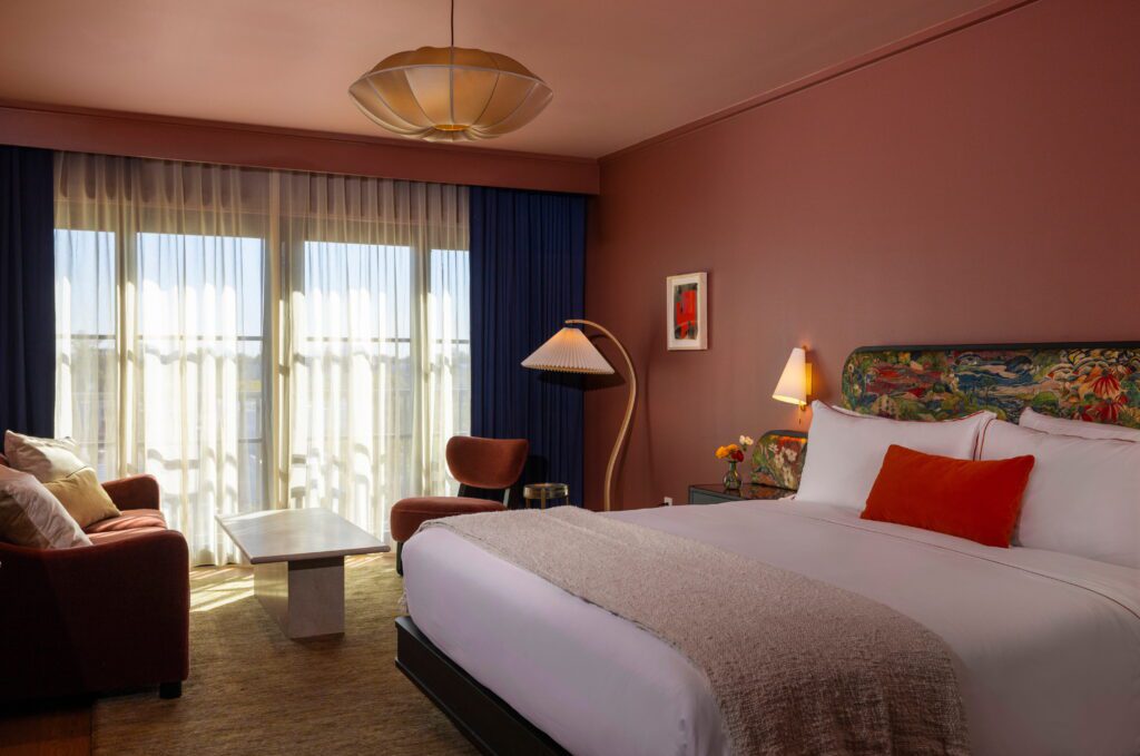 A room in a penthouse suite at Hotel Daphne (Photo by Julie Soefer)