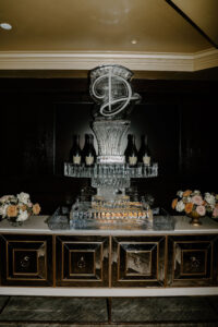 Logo ice sculpture at Maitre D