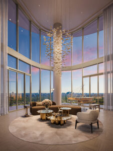 3-Duplex Penthouse at The St. Regis Residences, Houston; Rendering courtesy of Shimahara Visual
