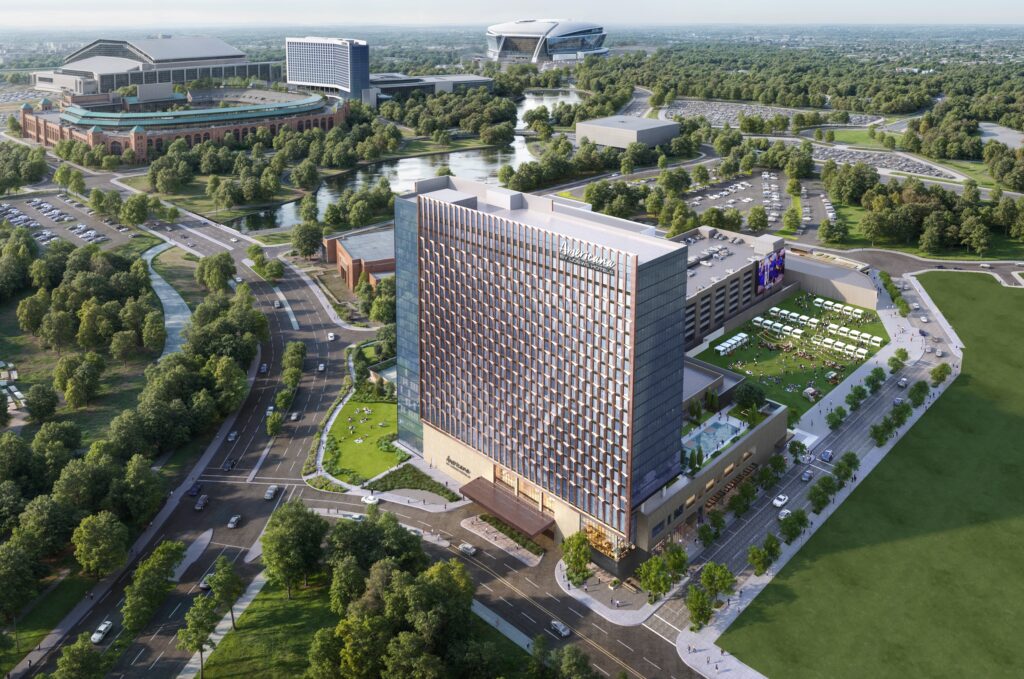 Americana by Loews Hotels – Arlington, TX_Aerial Rendering sm