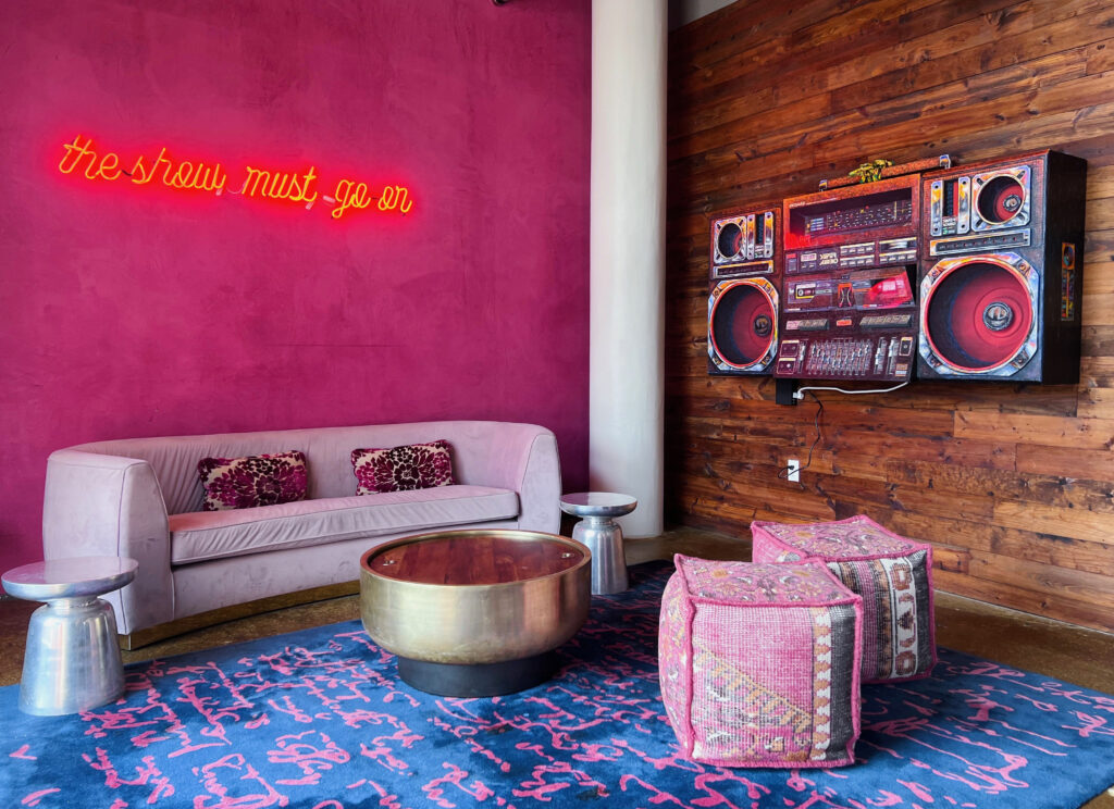 One of Ken Womack's very first pieces — a giant boombox entitled “Bum Rush the Show” (a nod to the Spike Lee film Do the Right Thing). (Courtesy)