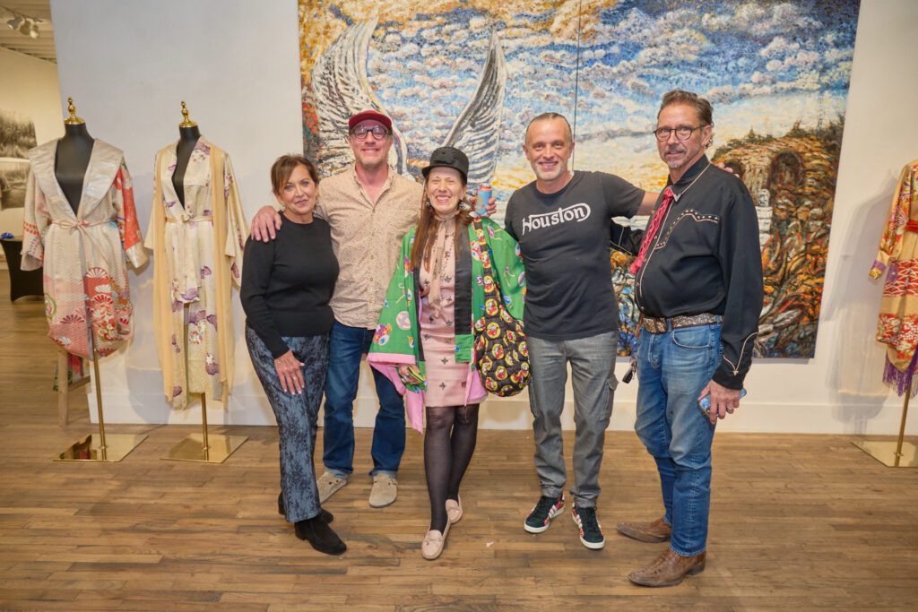Franki Star, Jeff Forrester, Catherine D. Anspon, Sebastien "Mr.D 1987" Boileau, John Walker at Kimono Zulu's pop-up at Foltz Fine Art Holiday Market