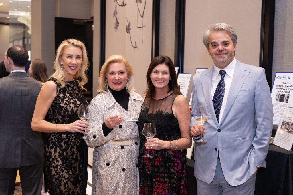Cathy Herr, Jeannie Chandler, Beth & Mike Hatfield at CanCare's 'Hope Uncorked' dinner (Photo by Jacob Power)