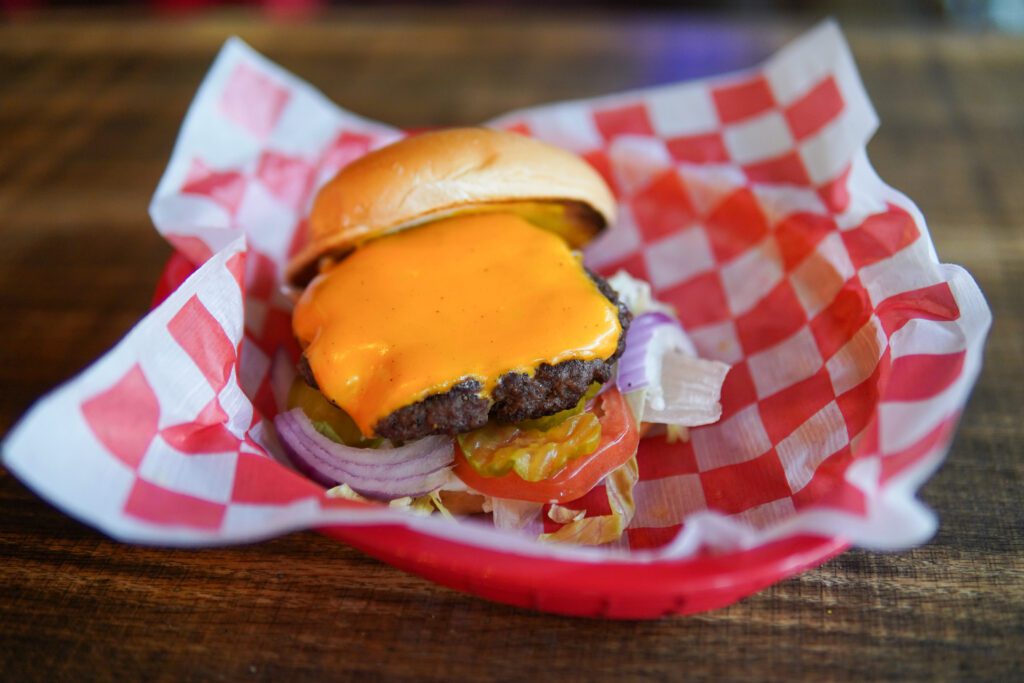 A classic cheeseburger is one of Lankford's signature meals. (Photo courtesy of Lauren Lutz)