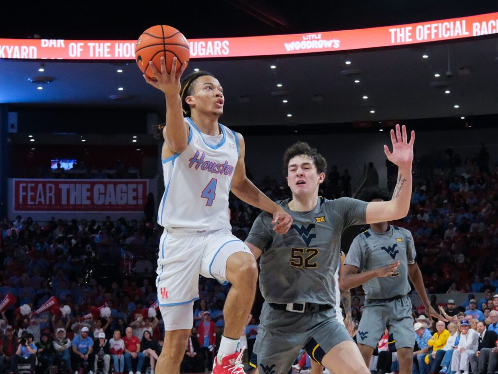 University of Houston freshman point guard Kingston Flemings is hard to keep from the basket. (Photo by F. Carter Smith)