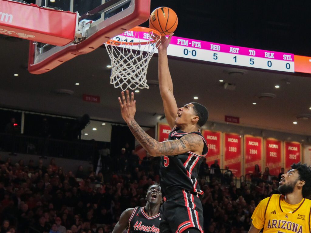 University of Houston freshman power forward Chris Cenac Jr. can score around the basket and behind the 3-point line. (Photo by F. Carter Smith)
