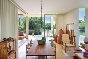 Deluxe Overwater Lagoon Suite_Dining Room (Photo by Rosewood Mayakoba)