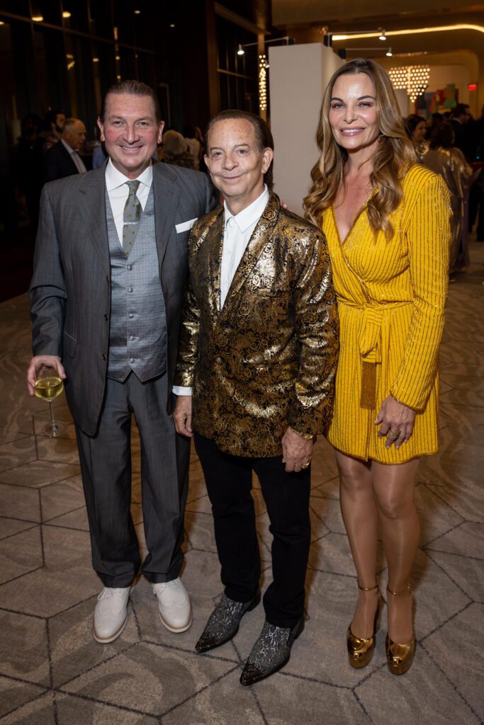 Dr. German Newall, Lester Marks, Micheline Ferrand Newall at Art League Houston 77th Anniversary Gala: WOW!  (Photo by Alex Barber and Emily Jaschke)