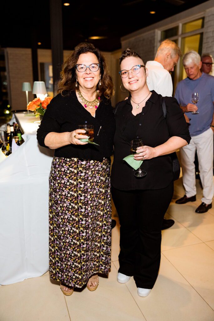 Dora Maar Cultural Center director Gwen Strauss and Kate Mulholland at the Dora Maar Cultural Center celebration.