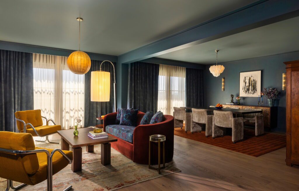 A penthouse suite at the new Hotel Daphne (Photo by Julie Soefer)