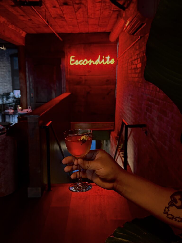The upstairs bar has been rebranded Escondite with late-night agave-forward cocktails served late on weekends.  (Photo by Burciaga Hospitality Group)