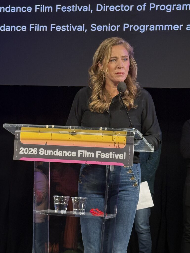 Amy Redford, daughter of Robert Redford, spoke eloquently about his deep love of Park City and the importance of independent film 