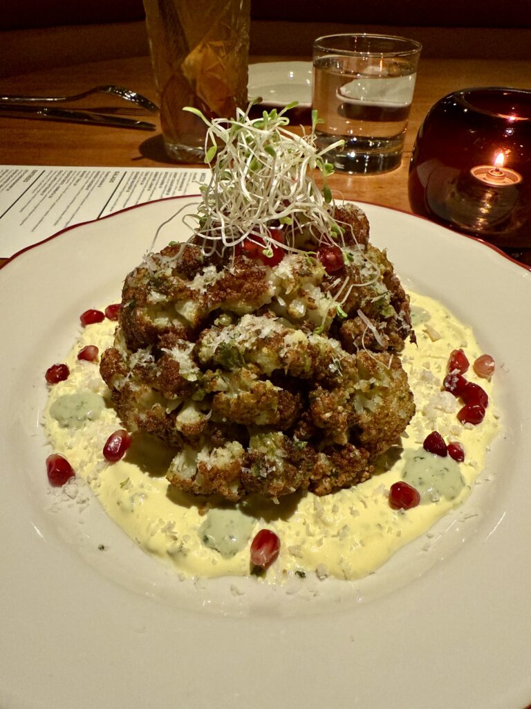 The Crispy Cauliflower at Zon Zon is a stunner with saffron labneh. (Photo by Megan Ziots)