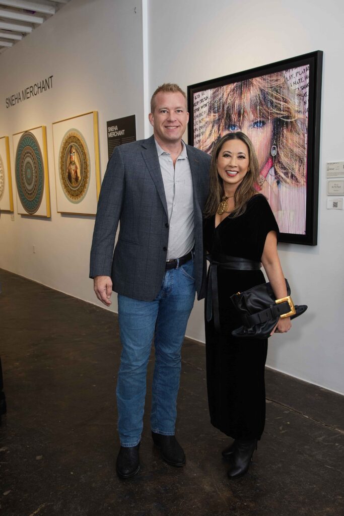 Jim and Vy Hopkins at Investing in Creativity at Reeves Art + Design.