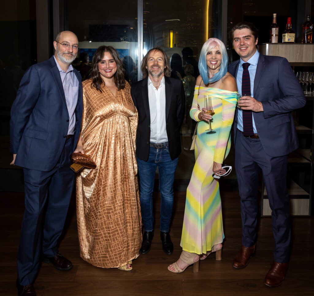 Joseph McKeel & Sarah Beth Wilson, Chester Nielsen, Rebekah & John McEntire  at Art League Houston 77th Anniversary Gala: WOW!  (Photo by Alex Barber and Emily Jaschke)