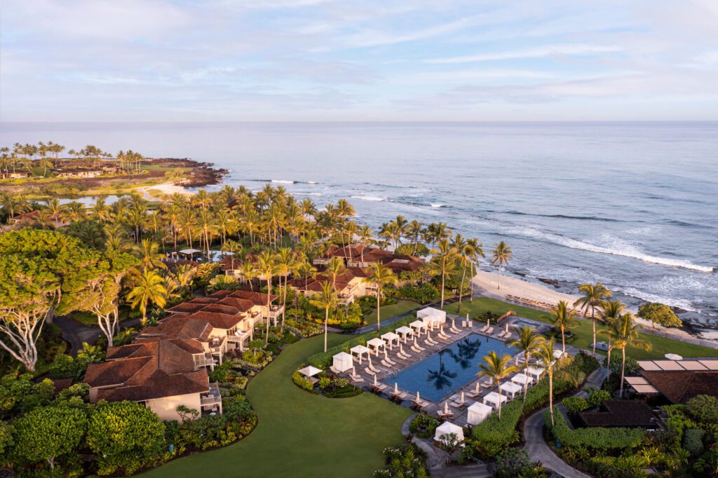 An aerial shot of Hualalai, a Four Seasons Resort (Photo by Four Seasons Resort Hualalai)