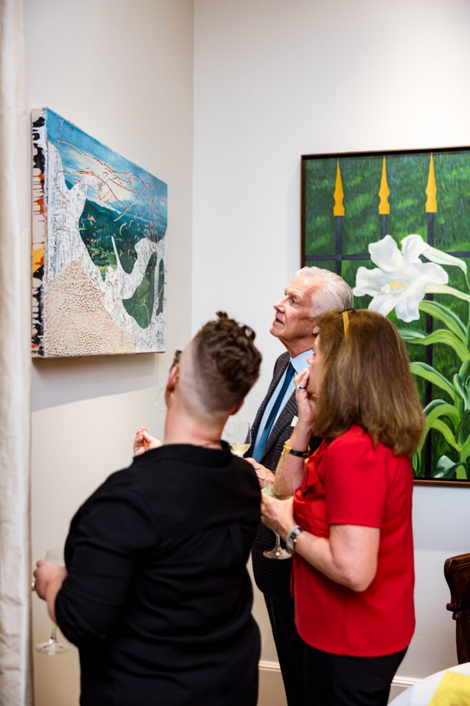 Kate Mulholland, Alice Major and Phil Smith at the Dora Maar Cultural Center celebration.