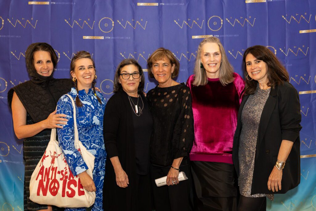 Katrina Moorhead, Natasha Bowdoin, Rachel Hecker, Cynthia Haynie, Janet Phelps, Dana Frankfort at Art League Houston 77th Anniversary Gala: WOW!  (Photo by Alex Barber and Emily Jaschke)