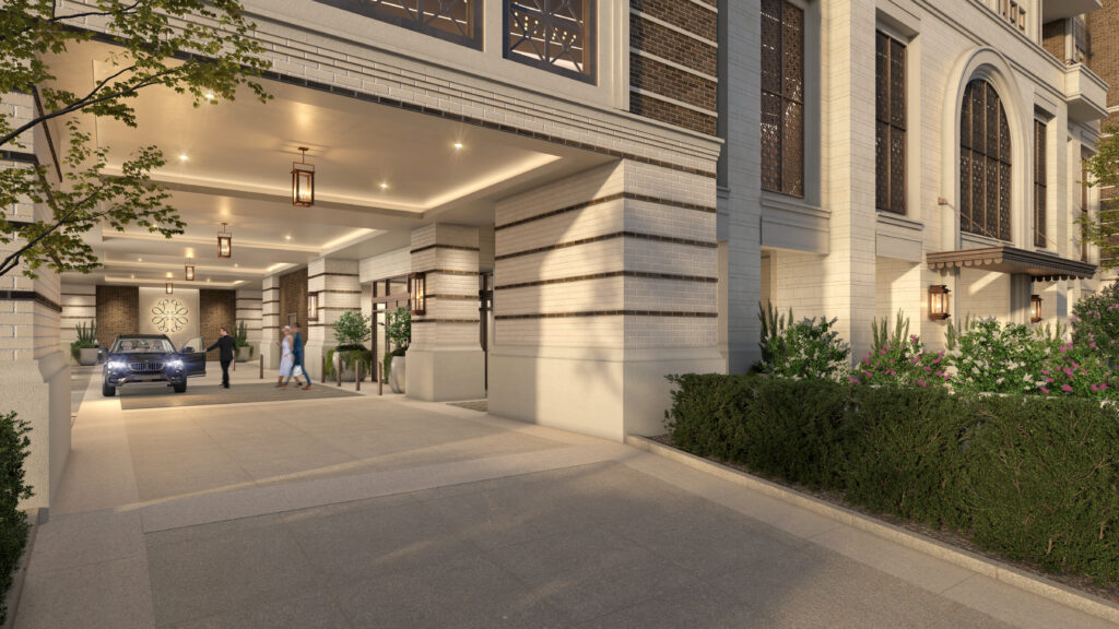 The Langley motor court at 1717 Bissonnet provides entree to elegance for those seeking estate-like rentals.