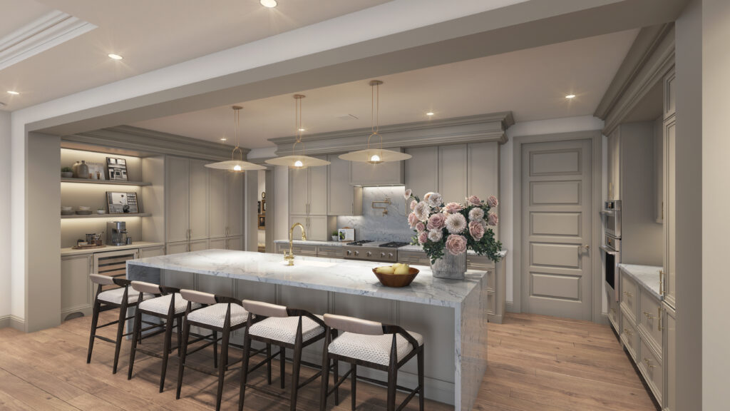 The Langley two-bedroom kitchen in the Gardenia floor plan