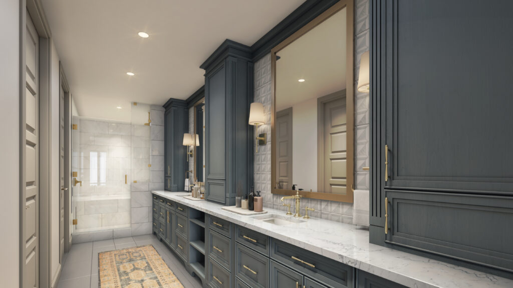 The primary bath in The Langley Gardenia floor plan