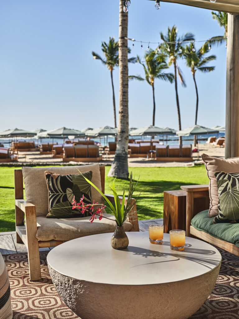 Serving as the clubhouse to Mauna Lani Beach Club, Surf Shack is a lively gathering place where ocean adventures naturally begin and end.