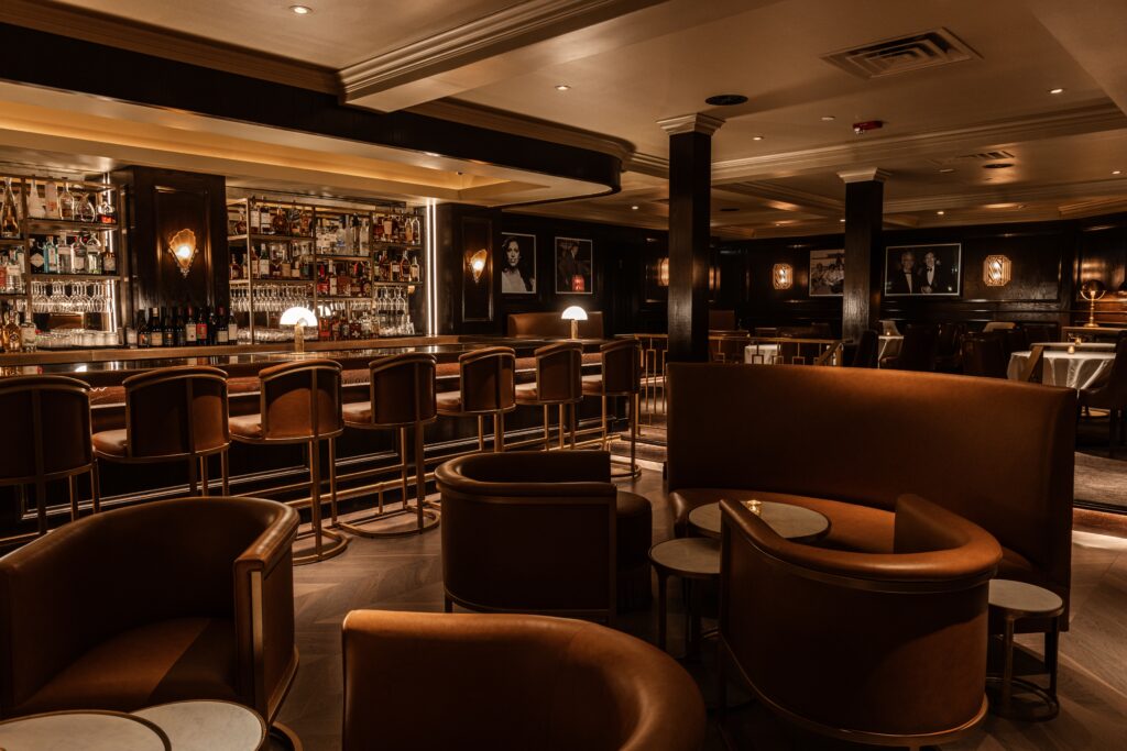 Interior of the swank Maître D members-only club (Photo by Becca Wright for Vandelay Companies)