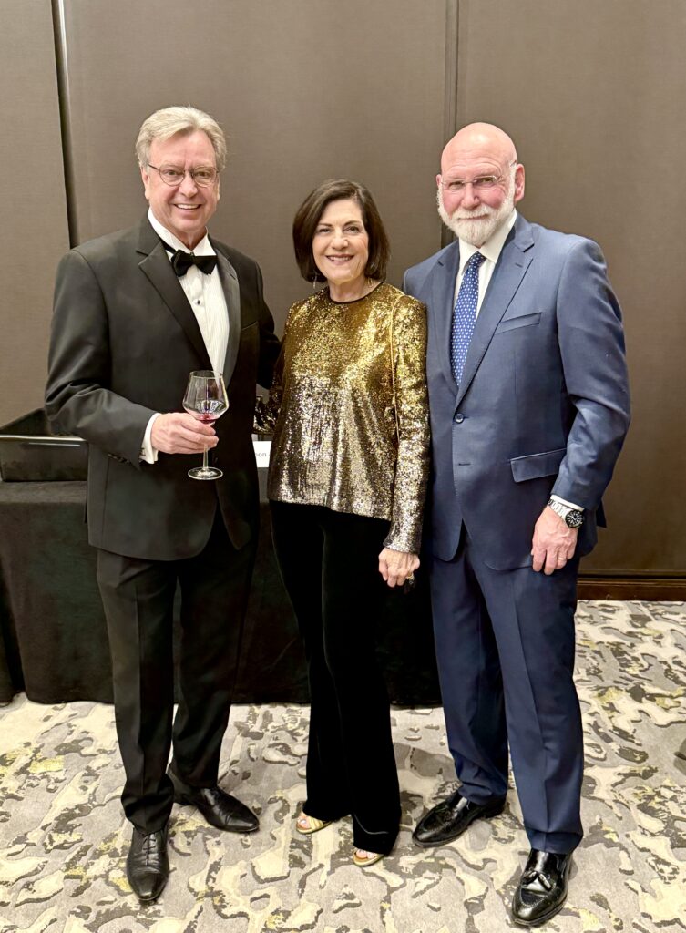 Chef Mark Cox, Ellie & Michael Francisco at Cancare's 'Hope Uncorked' dinner (Photo by Jacob Power)