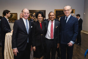 Marty Goossen, Dr. Renu and Suresh Khator, Gary Tinterow (Photo by Johnny Than/Catchlight Group)