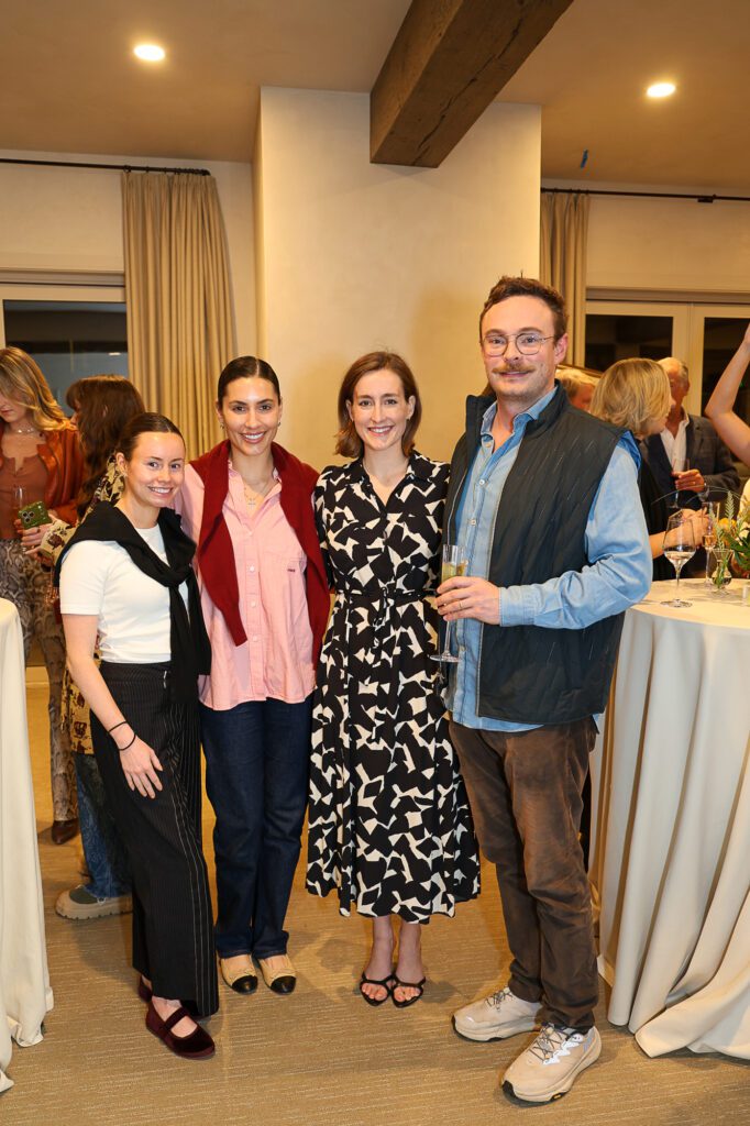 Abbey Moffet, Anne-Marie Soza, Eleanor Lummis, Harris Lummis at Christiana Reckling's debut photography show (Photo by Mia Bonner Photography)
