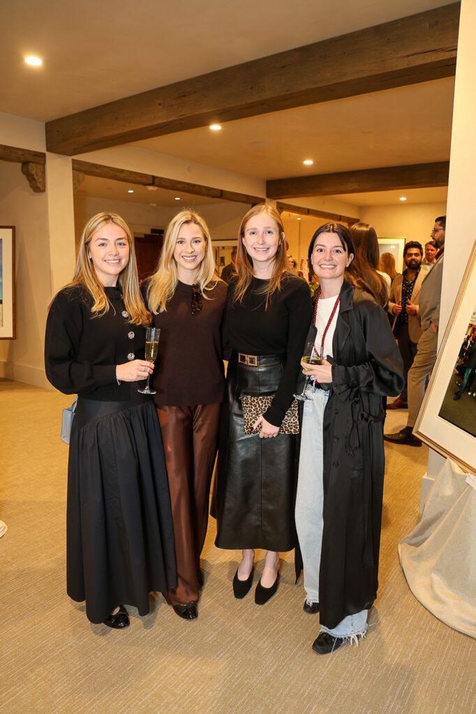 Lillian Way, Melaine Shaper, Anna Reckling, Hailey Roberts at Christiana Reckling's debut photography show (Photo by Mia Bonner Photography)