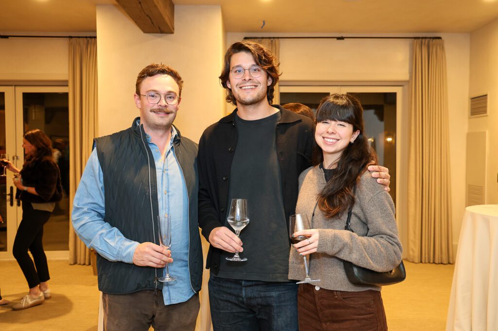 Harris Lummis, Johan Rask, Carly Voyles at Christiana Reckling's debut photography show (Photo by Mia Bonner Photography)