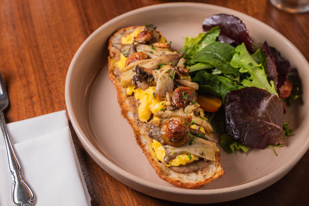 Via Triozzi's new Sunday brunch features a delicious mushroom toast. (Courtesy)