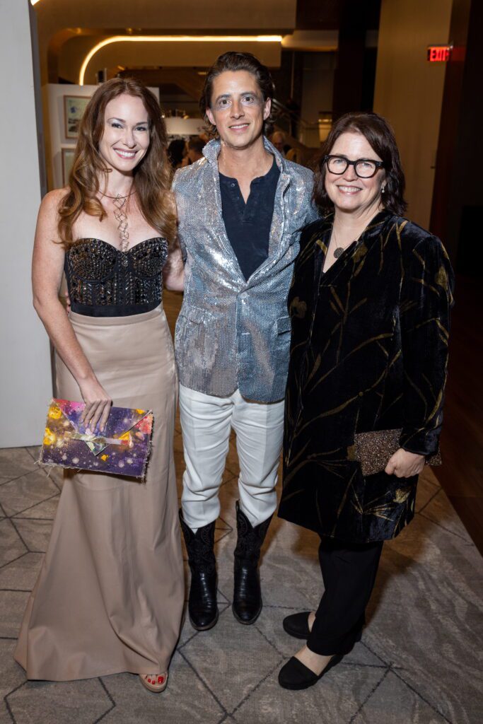 Kelly & Nicholas Campbell, Kerry Inman at Art League Houston 77th Anniversary Gala: WOW!  (Photo by Alex Barber and Emily Jaschke)