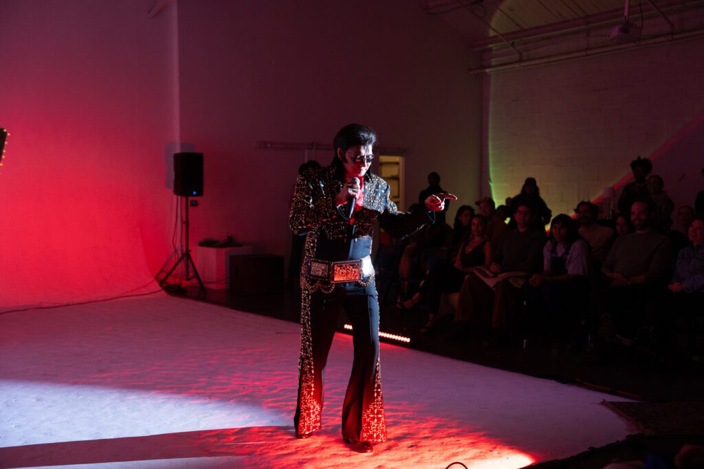 Elvis impersonator performing at Operators Are Standing By (Photo by Alan Nguyen)