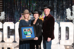 Pat Prior Sorrells (President and CEO), Julie Taetz (past Board Chair), Matt Mogas (Current Board Chair)