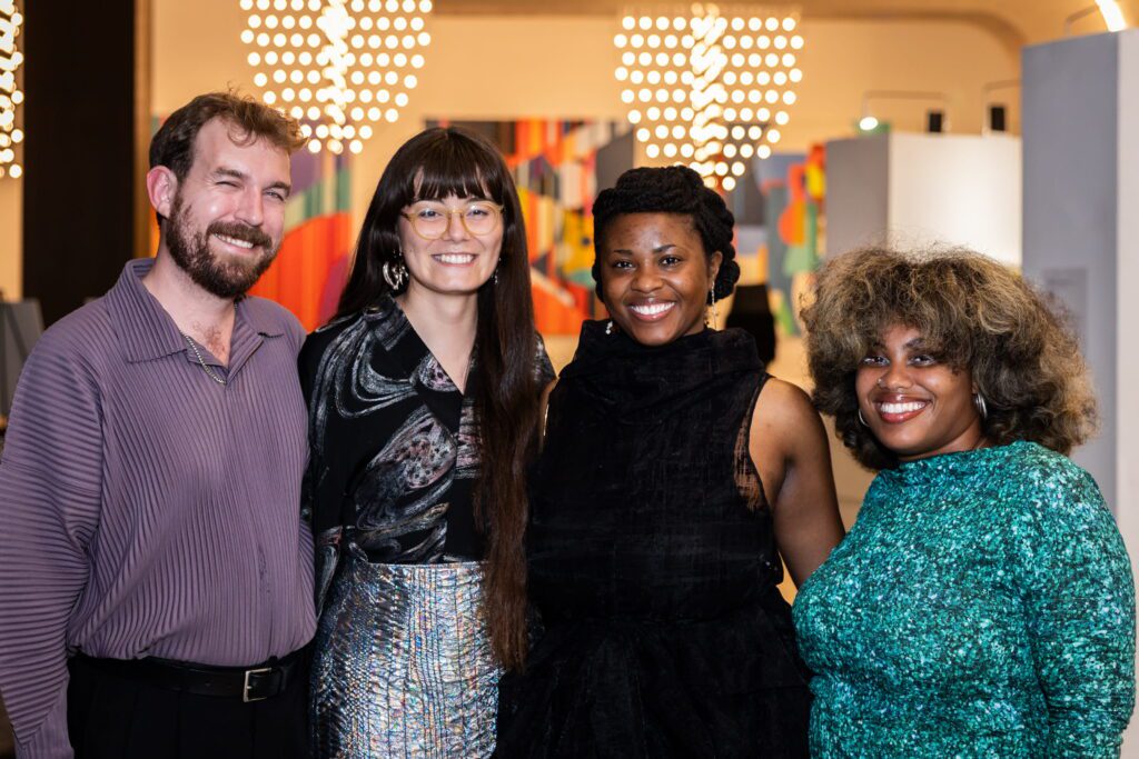 Peter Eccles, Sophie Asakura, Cydney Pickens, Alexis Pye at Art League Houston 77th Anniversary Gala: WOW!  (Photo by Alex Barber and Emily Jaschke)