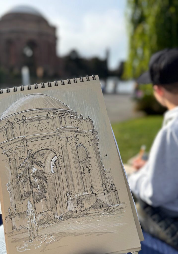 If you see Eddie Maestri, he’ll likely have a sketchbook and a pencil in his hand.