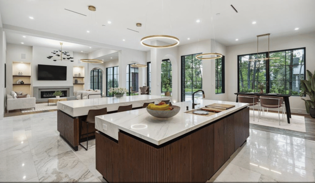 The open plan kitchen at 813 W. Friar Tuck