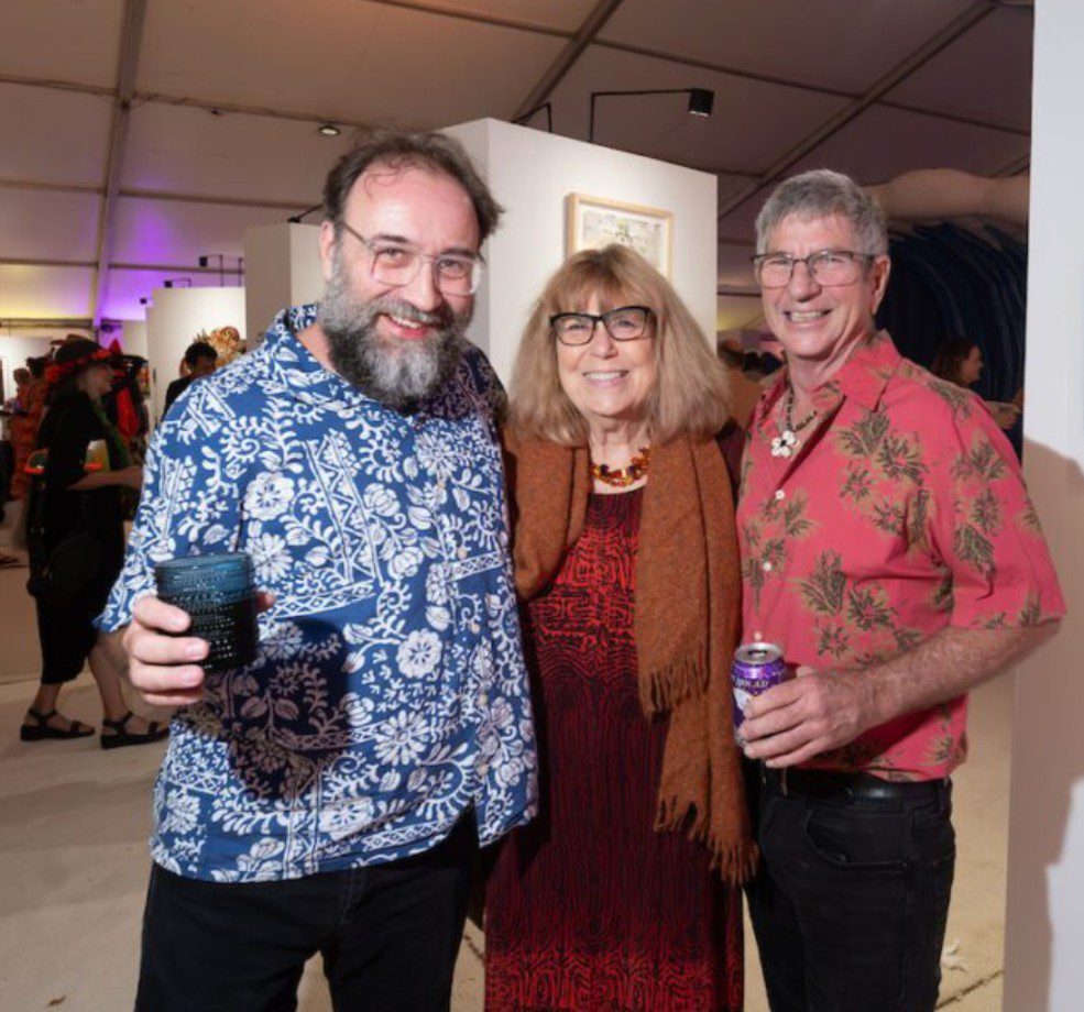 Pete Gershon, Carter Ernst & Paul Kittelson at Orange Show Barefoot Beach Ball (Photo by Daniel Ortiz)