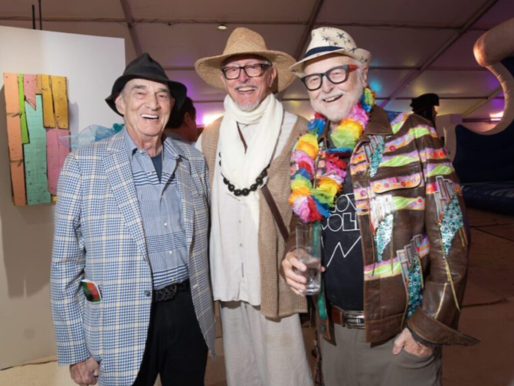 Larry Bell, McKay Otto, Gus Kopriva at Orange Show Barefoot Beach Ball (Photo by Mike Herrera)