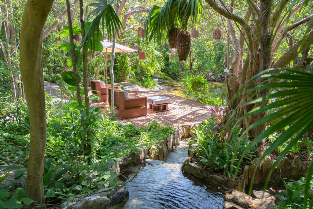 Sense Spa's Cenote Deck (Photo by Rosewood Mayakoba)