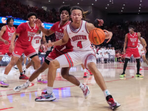 The University of Houston Cougars defeated the Texas Tech Red Raiders 69-65 in a Big XII basketball contest at the Fertitta Center, Tuesday, January 6, 2026