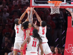 The University of Houston Cougars defeated the Texas Tech Red Raiders 69-65 in a Big XII basketball contest at the Fertitta Center, Tuesday, January 6, 2026