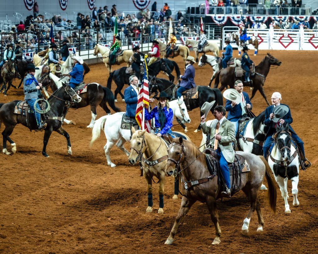 The opening ceremonies at Dickies Arena feature notable Fort Worthians. (Photo by Walt Burns)