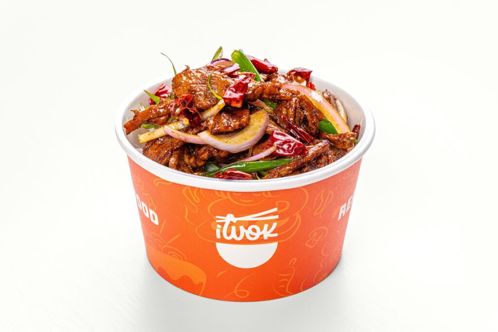 iWok's Mongolian Beef dish, $14.99. (Photo by Photos Courtesy of iWok)