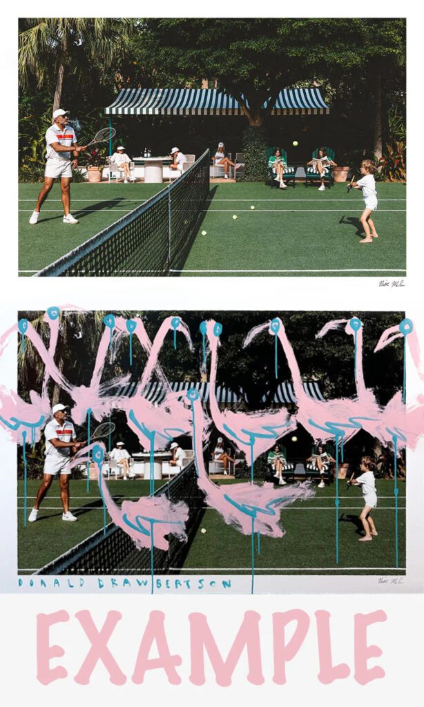 Collectors can purchase their favorite Mele photograph, and then watch Drawbertson "transform it live with his iconic, hand-painted details."  (Photo by Nick Mele )