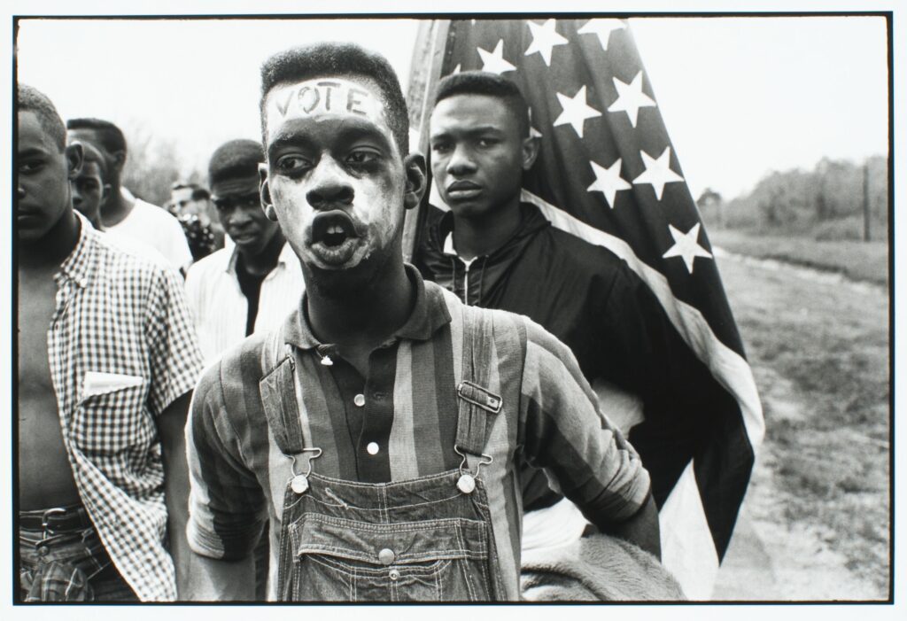 Bruce Davidson, "Marcher, Selma, Alabama," 1965, at The Menil Collection