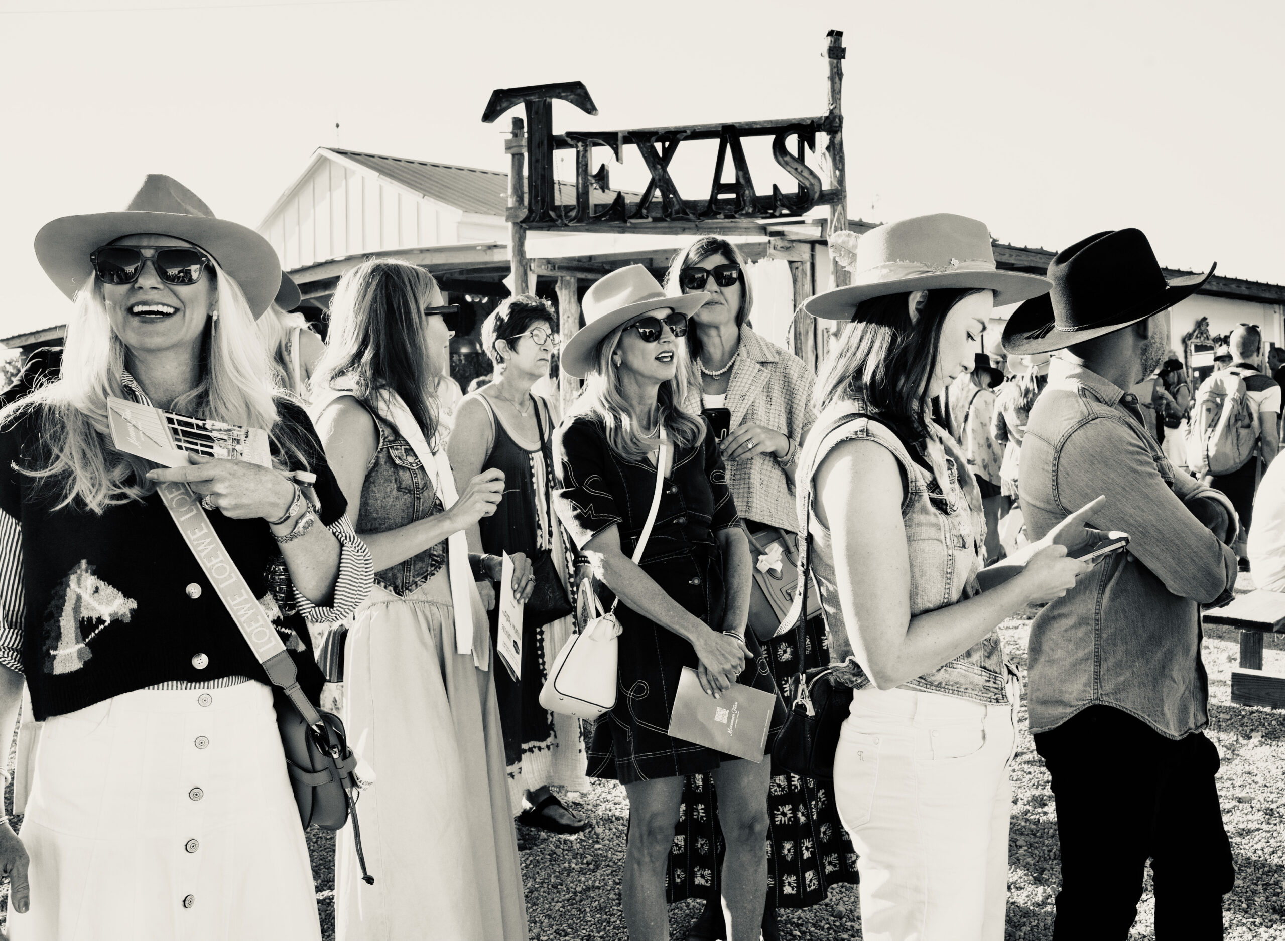 Waiting for the ringing of the bell signaling opening of Marburger Farm Antique Show